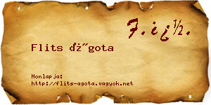 Flits Ágota névjegykártya